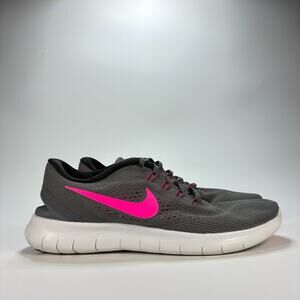Nike Free RN 2018 Dark Gray Pink Running Shoes 831509-006 Women's Size 10.5
